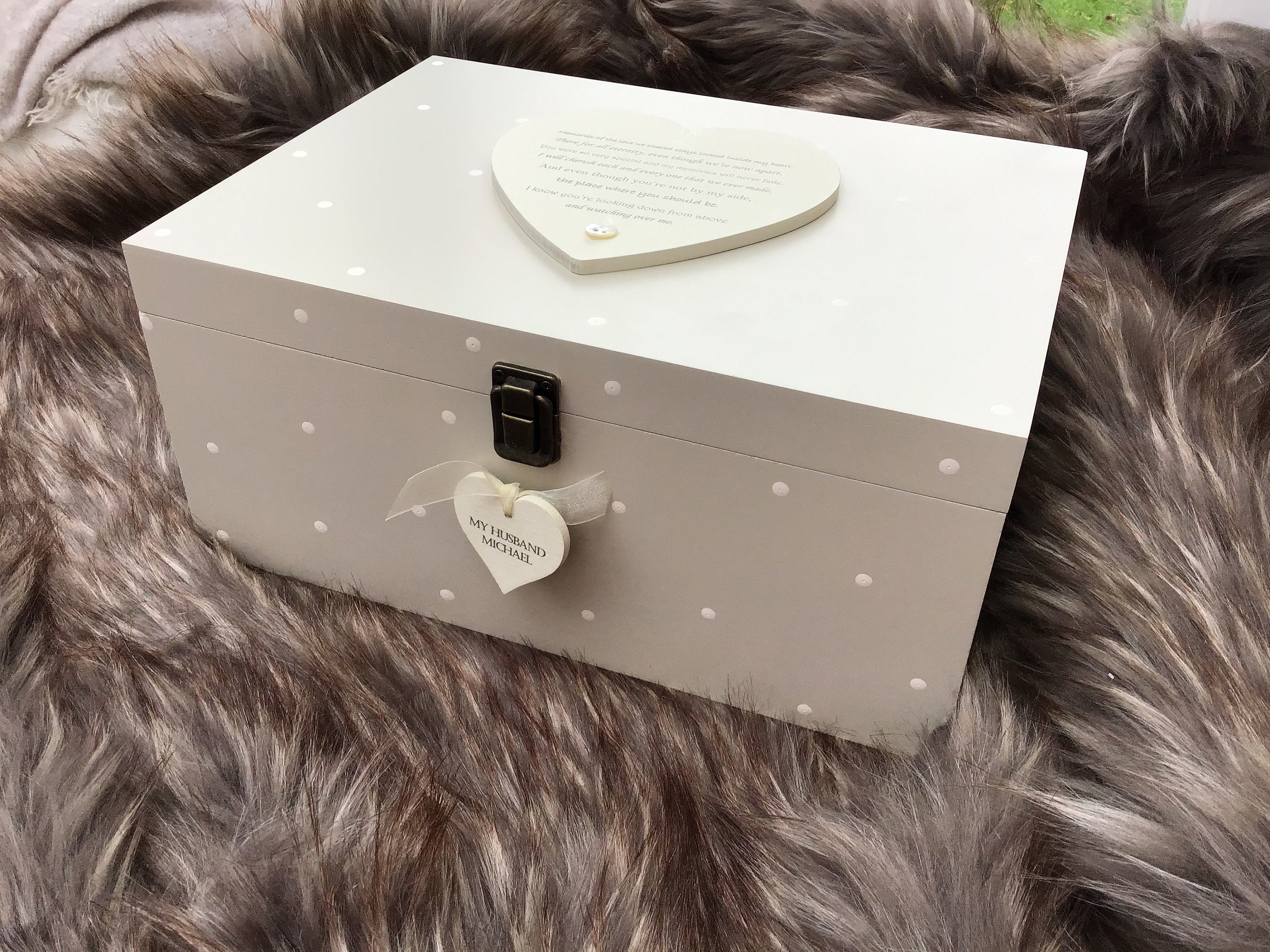 Personalised VERY LARGE Memory Box ~ In Memory of HUSBAND ~ Memorial ...