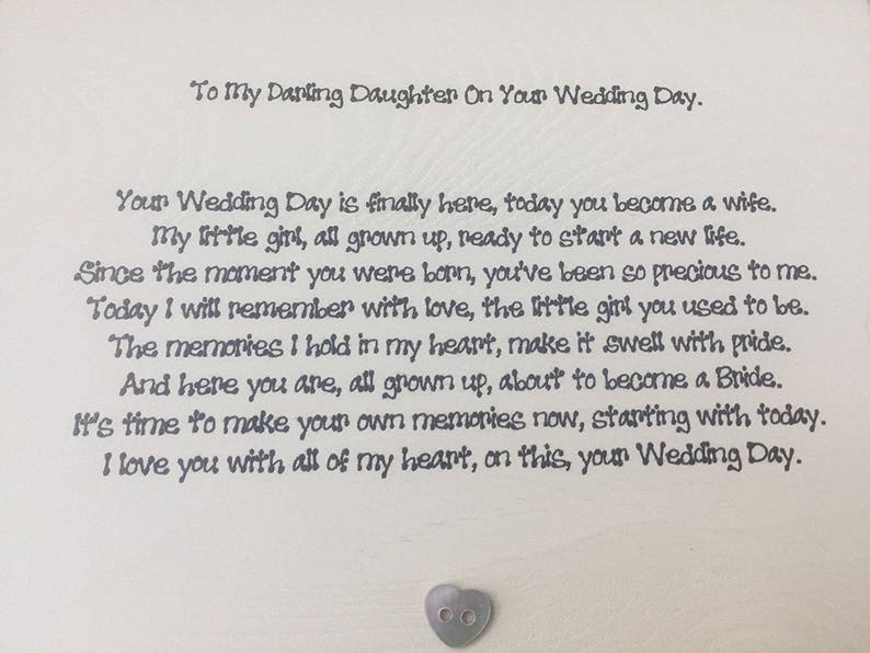 jewelry for daughter on her wedding day