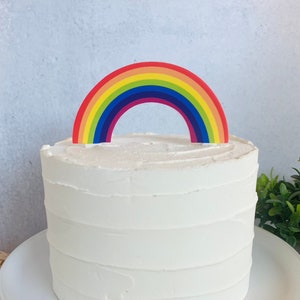 RAINBOW Gum Paste Cake Topper - 1 Piece for Birthdays, Unicorn, Over The Rainbow