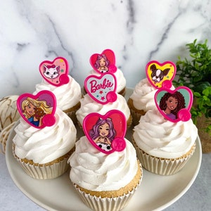 BARBIE BE The FUTURE Cupcake Topper Rings 12 or 24 Pieces image 1
