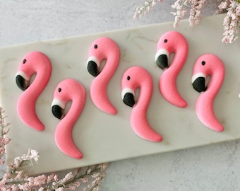 LARGE FLAMINGO Edible Sugar Cake Decoration - Cake Toppers for Summer, Easter, Spring, Flamingo-Themed Parties