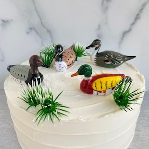 MALLARD Decoy Enten Cake Topper / Outdoor Jagd Themed Hochzeitstorte oder Kunsthandwerk - 4er-Set