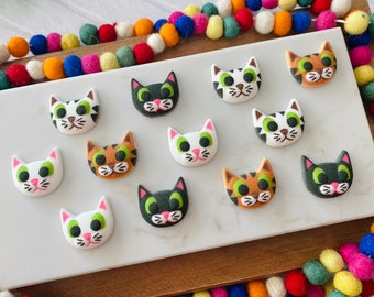 KITTY CAT Edible Sugar Decorations - 12 Pieces - for Birthdays, Animal or Pet-Themed Parties