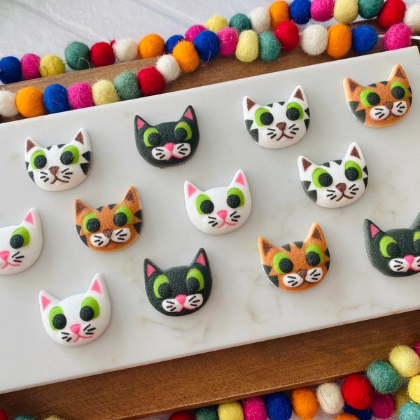 KITTY CAT Edible Sugar Decorations - 12 Pieces - for Birthdays, Animal or Pet-Themed Parties