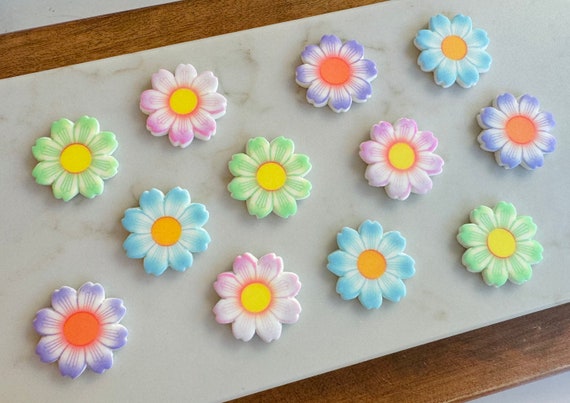 Essbare Gänseblümchen Für Torten - 40 Stück Oblaten-Blumen Zur Deko
