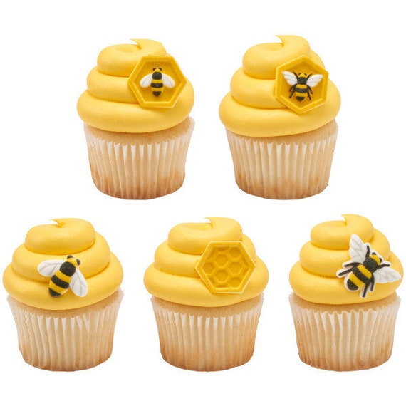 BUMBLEBEE BEE Image Edible Cake topper, Cupcakes, Cake Strips