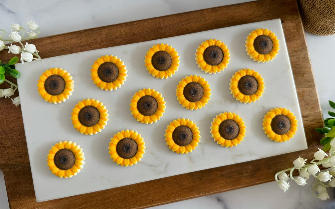 45 Fiori Commestibili Per Torte - Cupcake Toppers Con Foglie, Decorazioni Alimentari - Foto 4