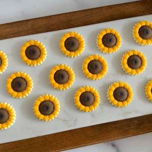 SUNFLOWER Edible Sugar Decorations - 12 Pieces for Cakes, Cupcakes, Cookies, etc. Perfect for Holiday, Summer or Spring Themed Parties