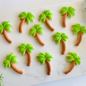 Palm Trees SUMMER Edible Sugar Decorations (12 Pieces)  Cupcake or Cake Toppers - Coconut Trees