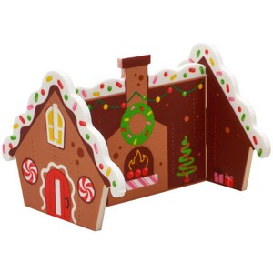 GINGERBREAD HOUSE 3-Piece Gum Paste Cake Topper Decoration image 5