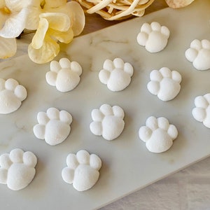 DOG / CAT PAWS Edible Sugar Decorations - 12 or 24 Pieces - for Birthdays, Animal or Pet-Themed Parties