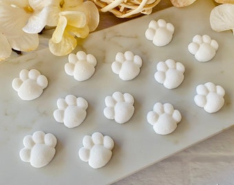 DOG / CAT PAWS Edible Sugar Decorations - 12 or 24 Pieces - for Birthdays, Animal or Pet-Themed Parties