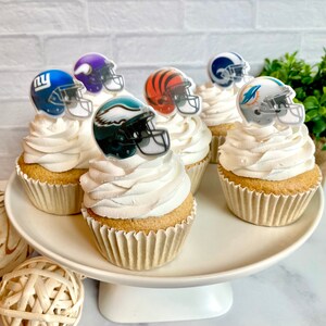 NFL FOOTBALL CUPCAKE Topper Rings for Birthdays, Parties - 12 or 24 ...