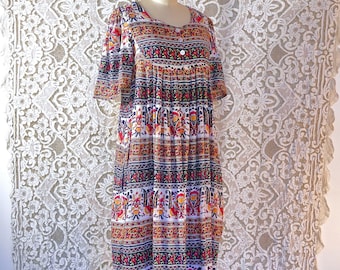 Indian Cotton Lounge Maxi Dress