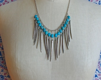 Turquoise Spike Necklace