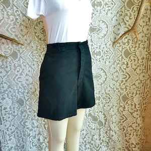 CLEARANCE Black DistressedCotton Twill Workwear Shorts