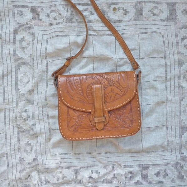Western Tooled Leather Purse
