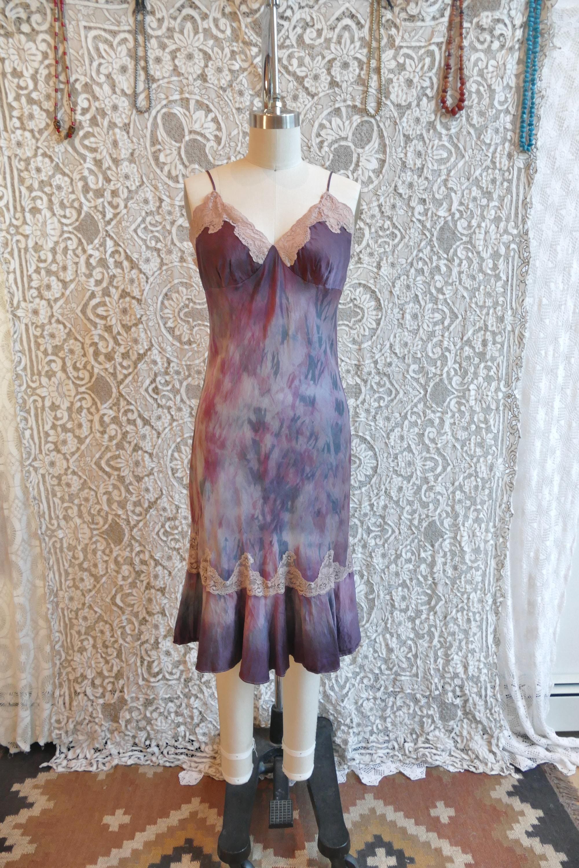 Hand Dyed Silk Lace Slip