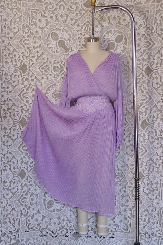 Lilac Greek Gauze Dress - image 1