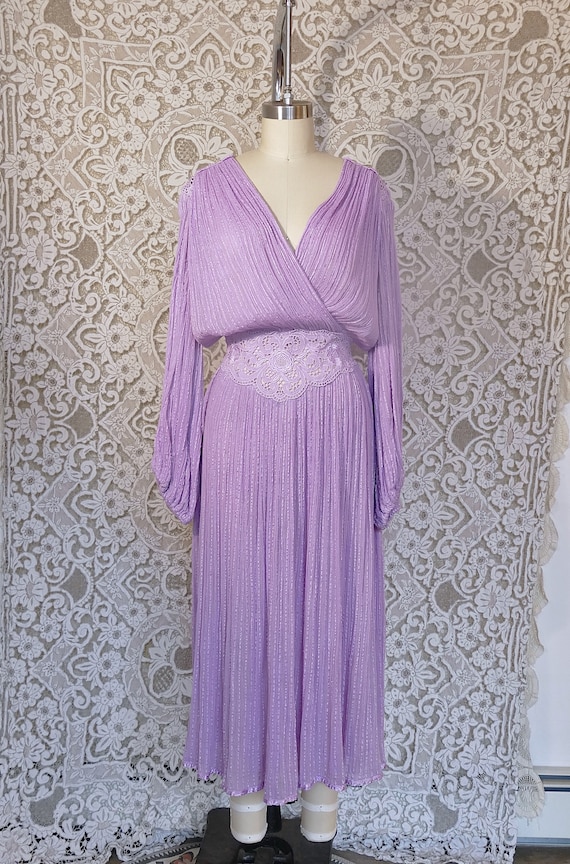Lilac Greek Gauze Dress - image 2