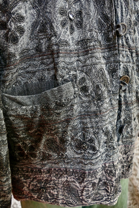 Mirror Embroidered Cotton Chore Jacket - image 6