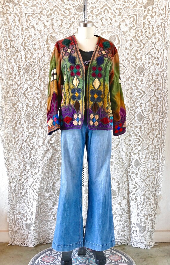 velvet patchwork jacket Gem