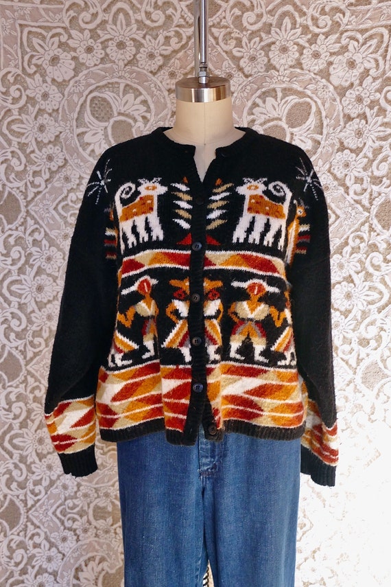 Black Folkloric Cardigan