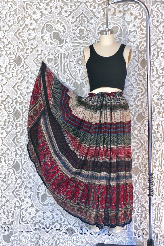 Indian Gauze Cotton Maxi Skirt