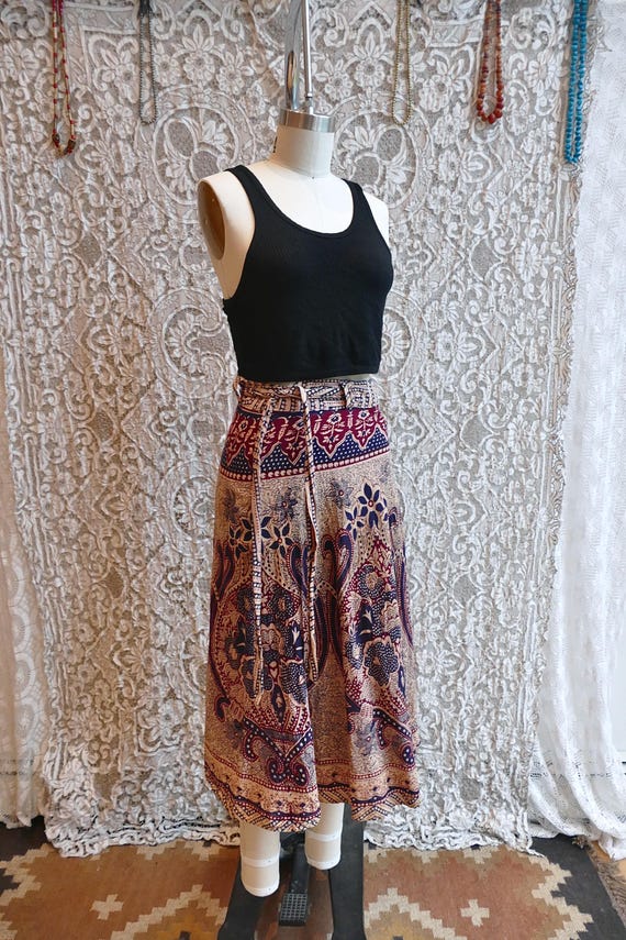 Indian Cotton Wrap Skirt - image 2