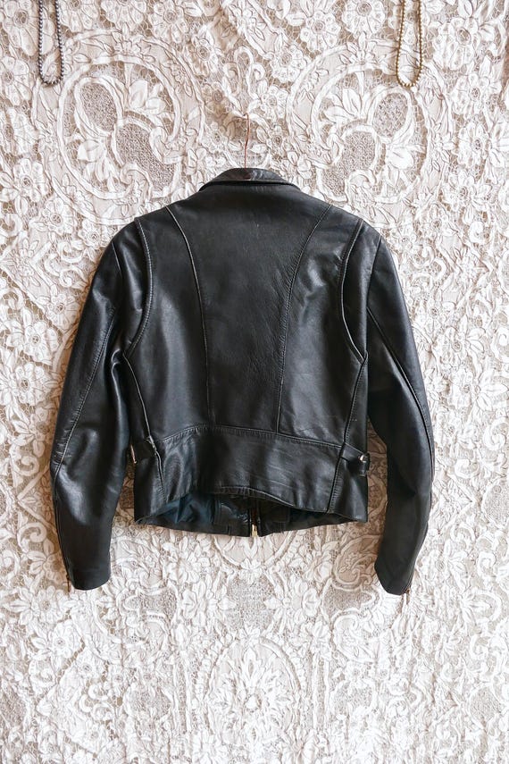 Slim Black Leather Jacket - image 2