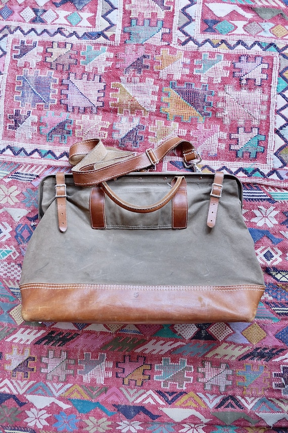 Canvas Leather Overnight Bag