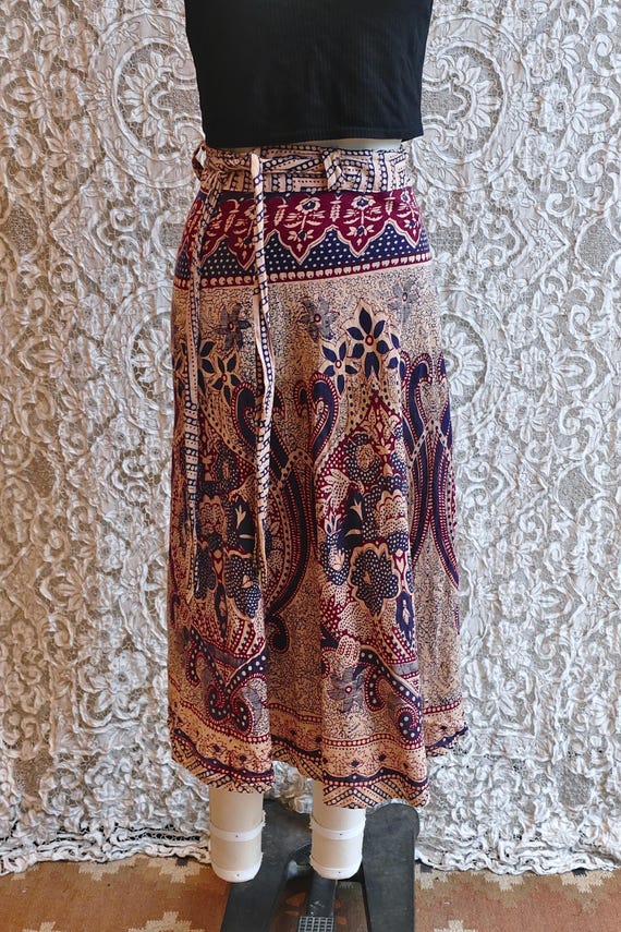 Indian Cotton Wrap Skirt - image 4