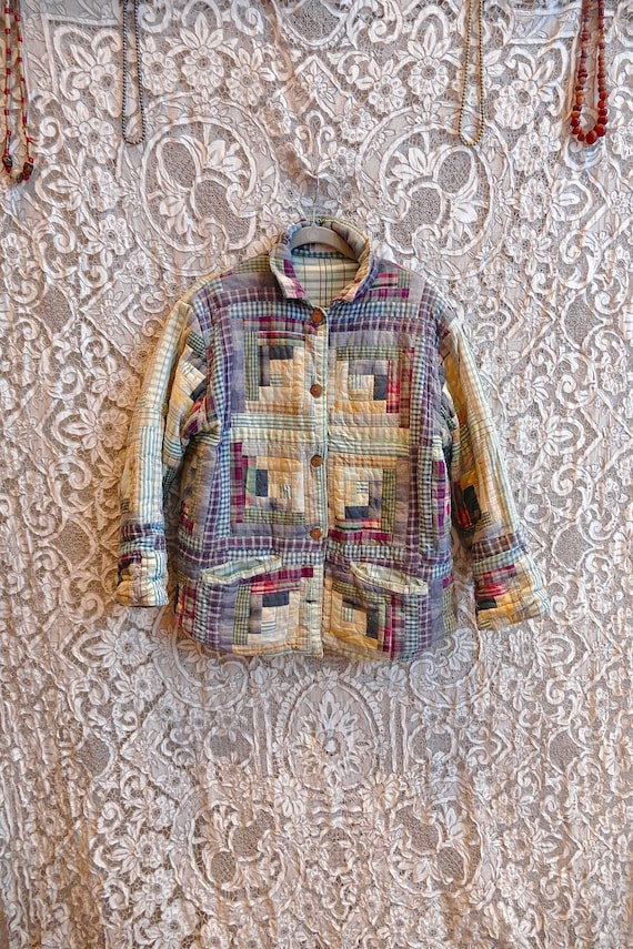 Patchwork Quilt Chore Coat - image 1