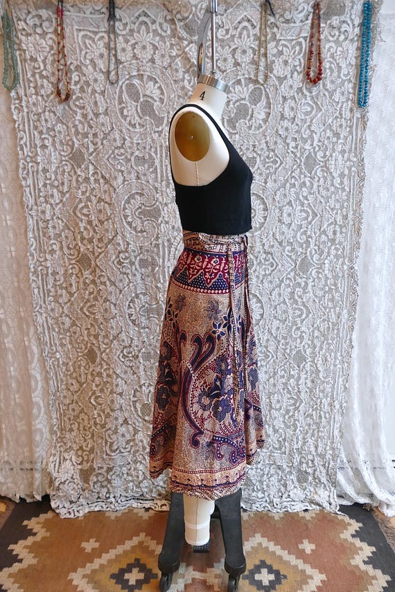 Indian Cotton Wrap Skirt - image 6