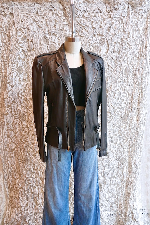 XXS 1970s Gandalf Patchwork Leather Jacket Boho Outerwear main image 0