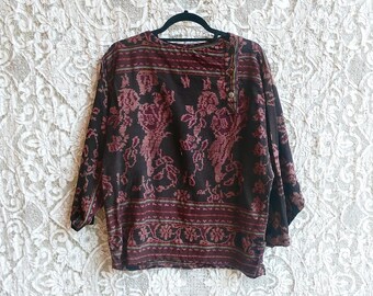 90's Side Button Indonesian Woven Cotton Shirt