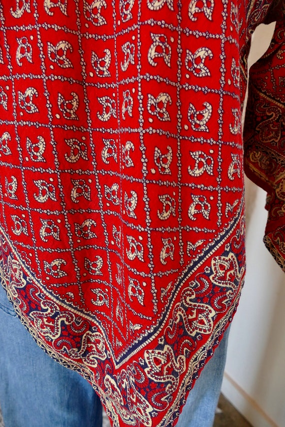 Handkerchief Hem Indian Blouse - image 5