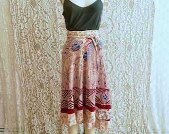 Indian Cotton Wrap Skirt As Is