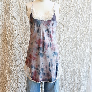 Hand Dyed Silk Lace Chemise