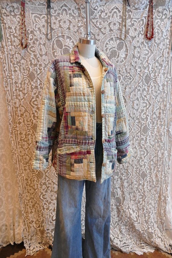 Patchwork Quilt Chore Coat - image 9