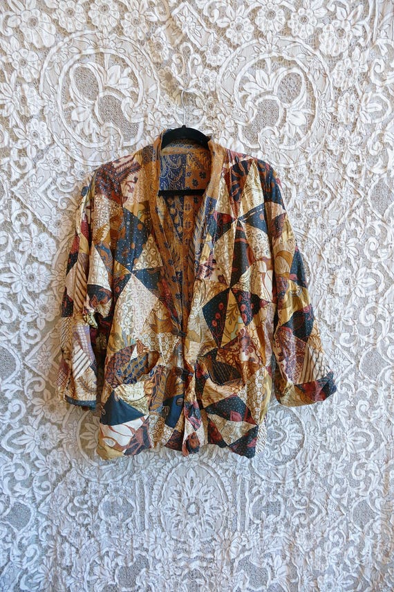 Indonesian Patchwork Woven Jacket - image 1
