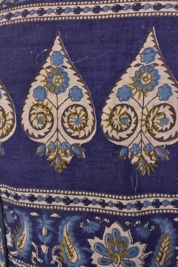 Blue Indian Cotton Peasant Dress - image 8
