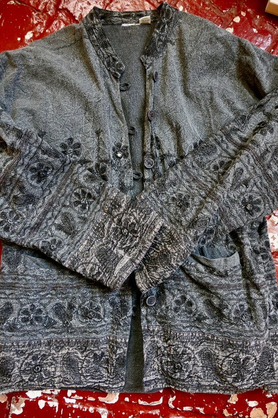 Mirror Embroidered Cotton Chore Jacket - image 10