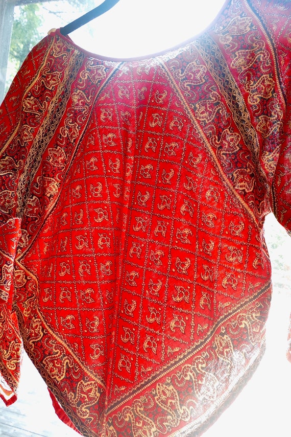 Handkerchief Hem Indian Blouse - image 10