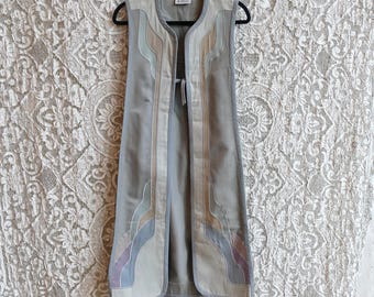 Chaleco de patchwork de arte textil de G Girvin