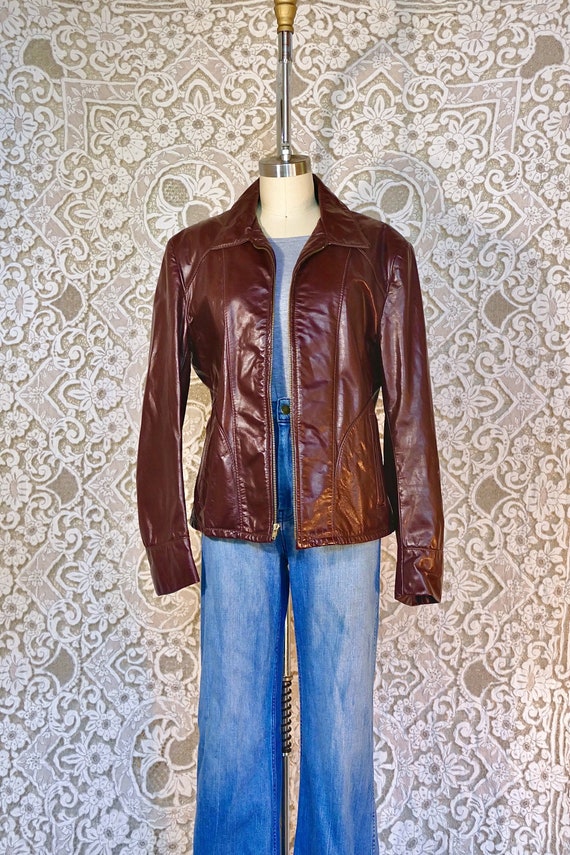 Reed Burgundy Leather Jacket