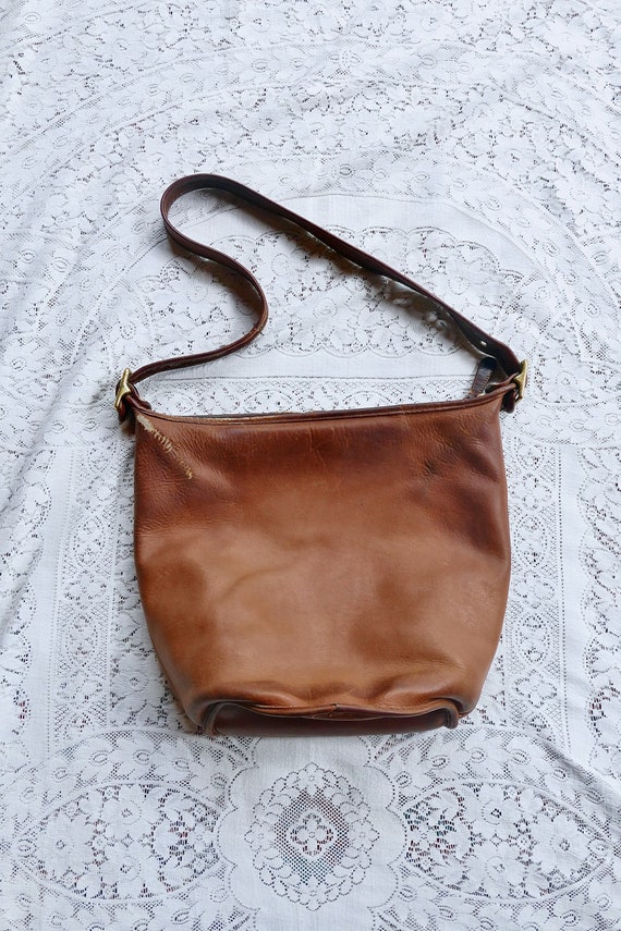 Vintage Distressed Coach Duffle Bucket Bag As Is