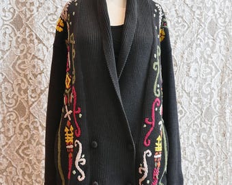 Embroidered Cotton Cardigan