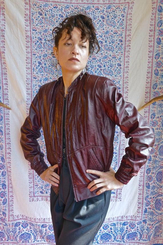 Burgundy Leather Jacket