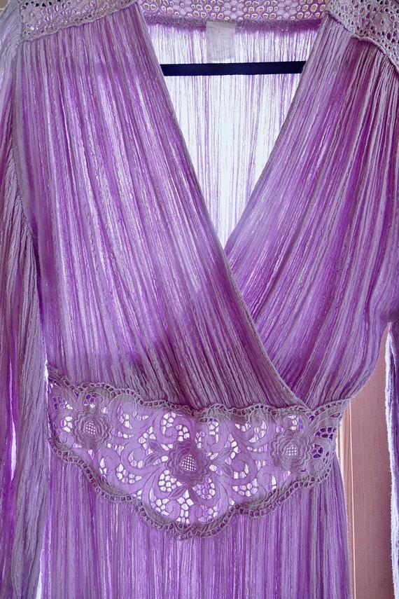 Lilac Greek Gauze Dress - image 10